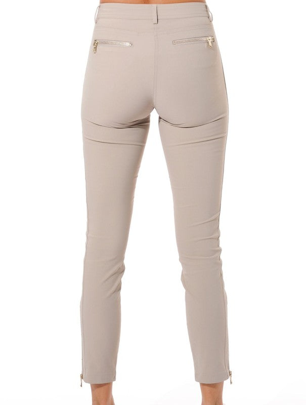 MDC Double Zip Ankle Pants - Taupe