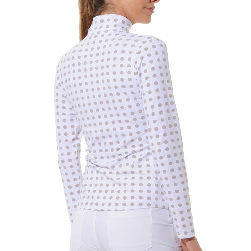 MDC Full Zip Jacket - Taupe Dots