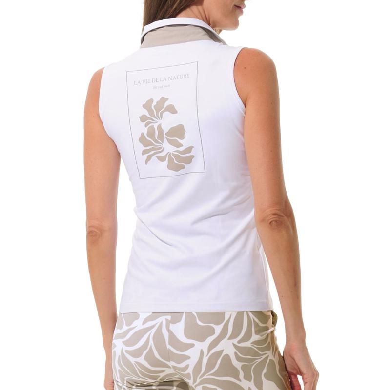 MDC S/L Polo - White/Taupe