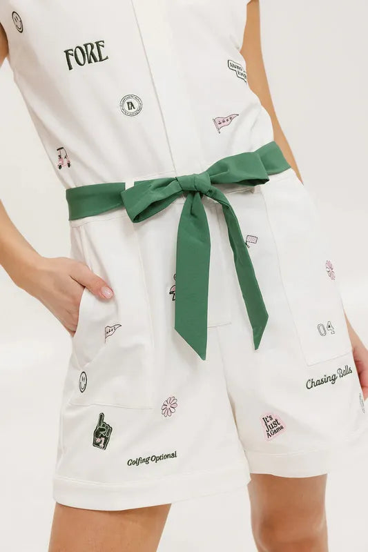 Fore All Danny Romper - White Icon