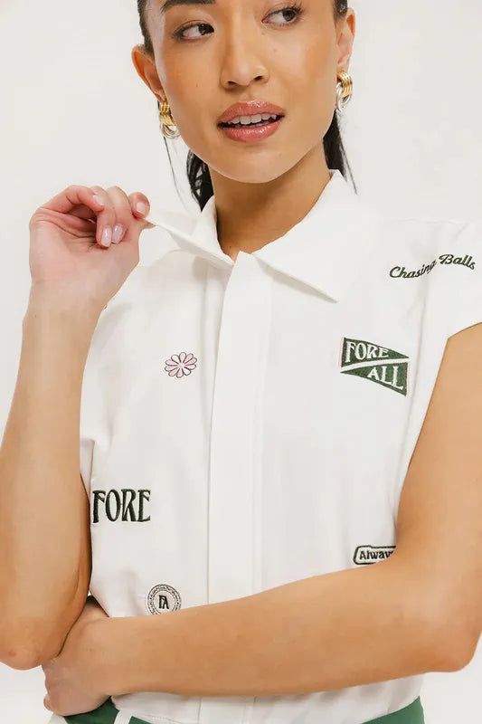 Fore All Danny Romper - White Icon