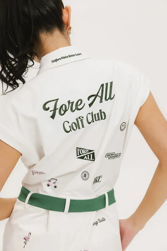 Fore All Danny Romper - White Icon