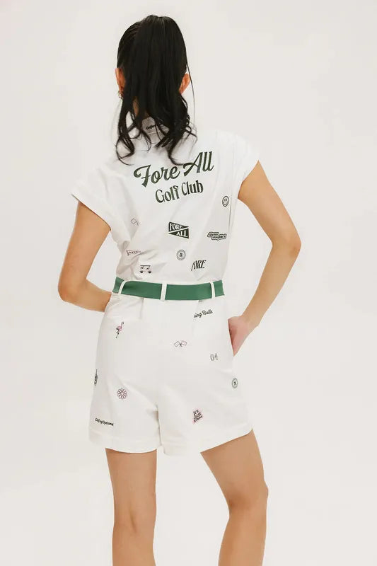 Fore All Danny Romper - White Icon