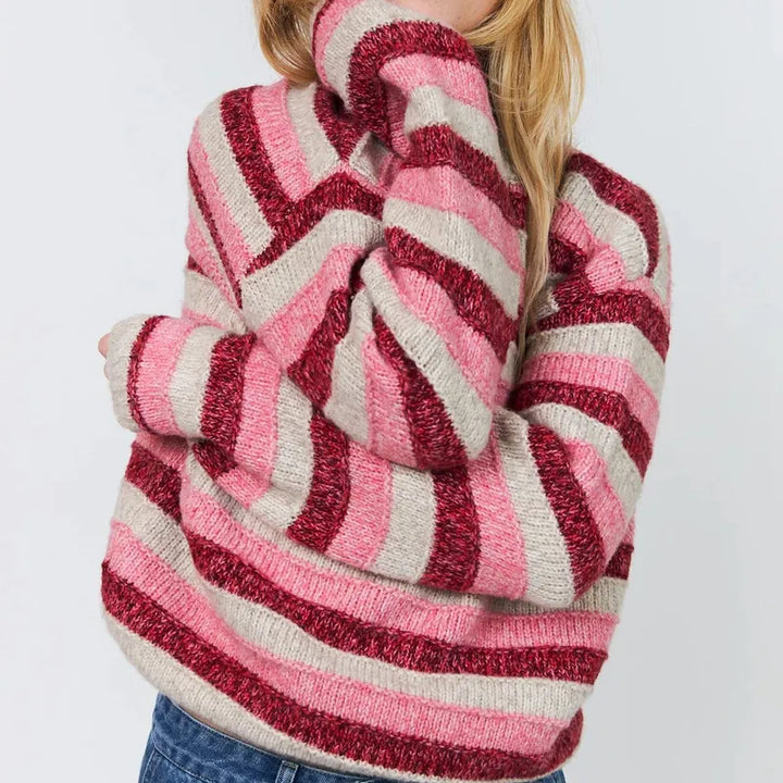 Lolly's Laundry Macie Stripe Sweater - Pink