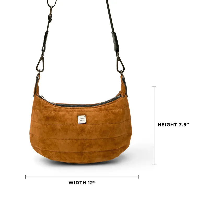 Think Royln Mini Moon Bag - Golden Suede