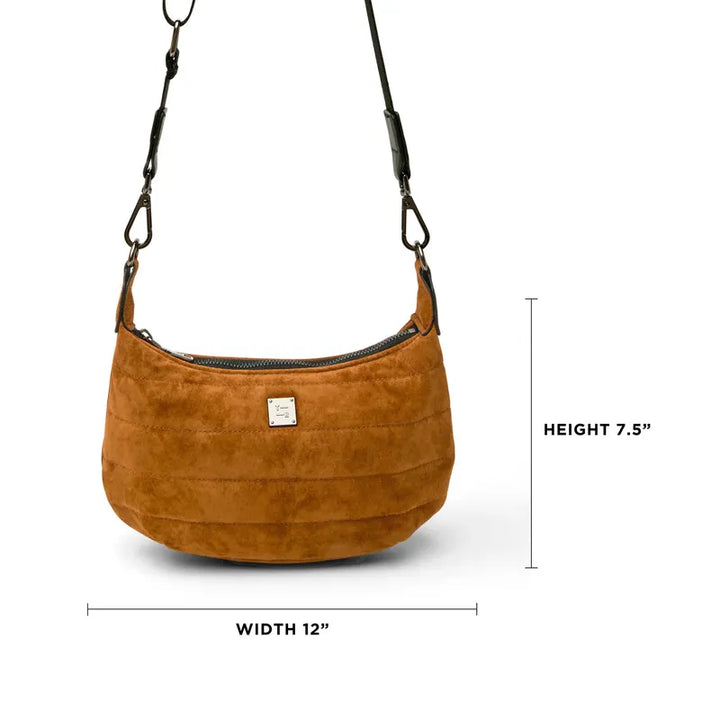 Think Royln Mini Moon Bag - Golden Suede