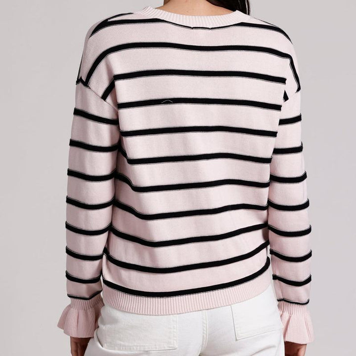 Minnie Rose Stripe Cardigan - Pink/Black