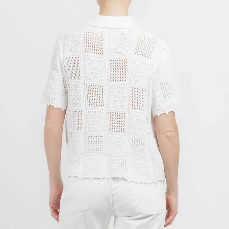 Autumn Cashmere Patchwork Shirt - White