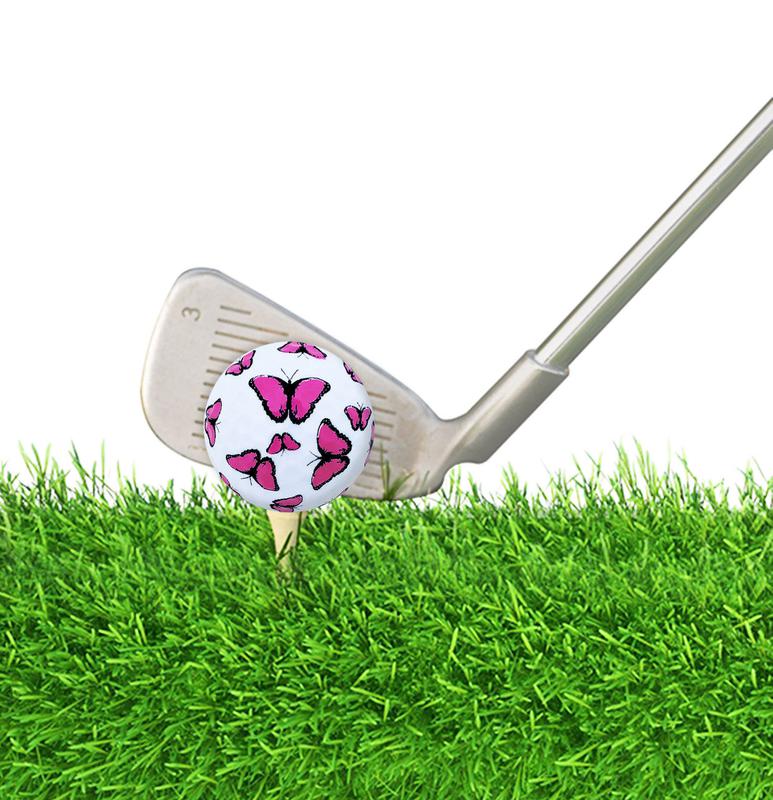 Navika Golf Ball - Pink Butterfly