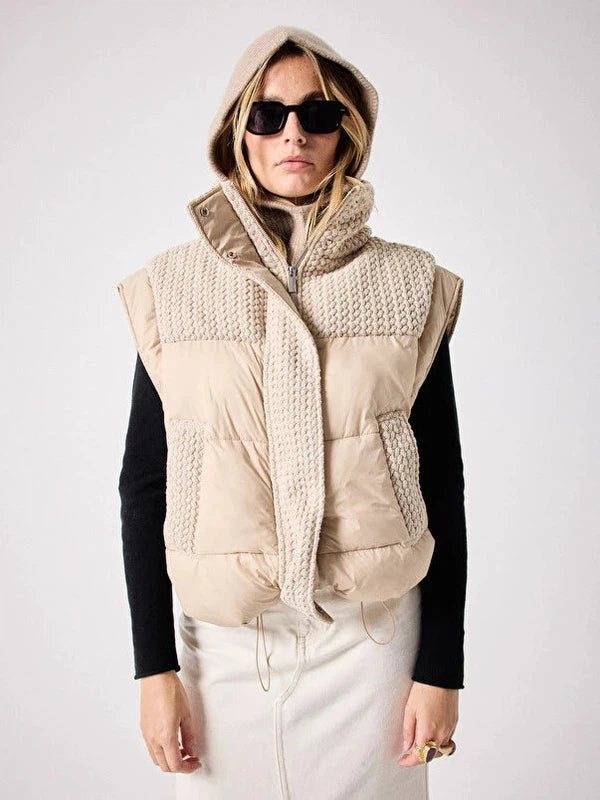 NOTSHY Quilted Jacket/Vest - Beige