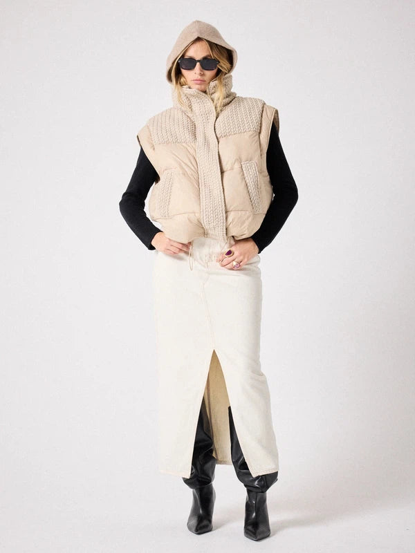 NOTSHY Quilted Jacket/Vest - Beige