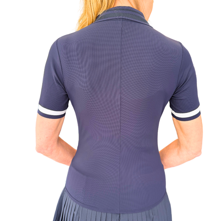 Foray Golf S/S Button Rib Polo - Navy