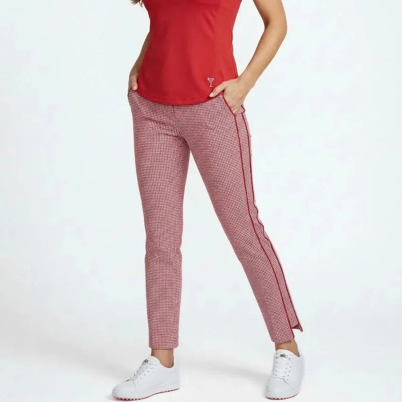 Golftini Ankle Pant - Roma Rush(Red/White)