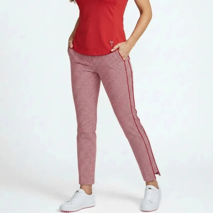 Golftini Ankle Pant - Roma Rush(Red/White)