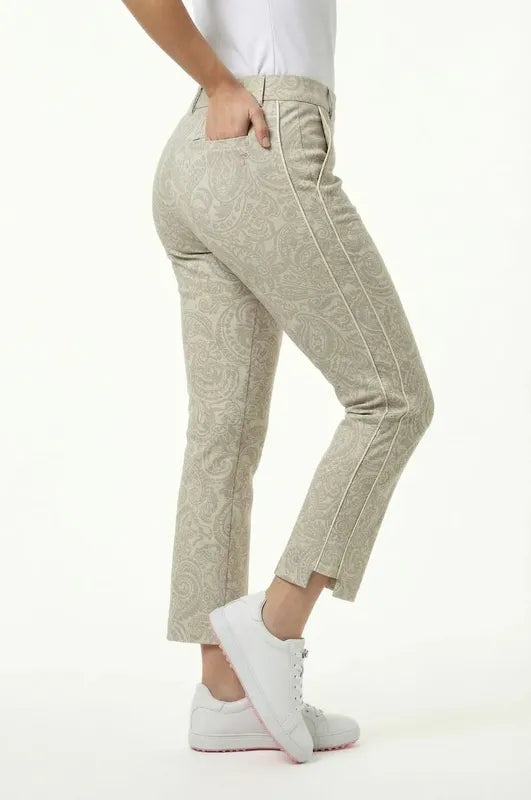 Golftini Ankle Pant - Turbo Chic (Khaki/White)