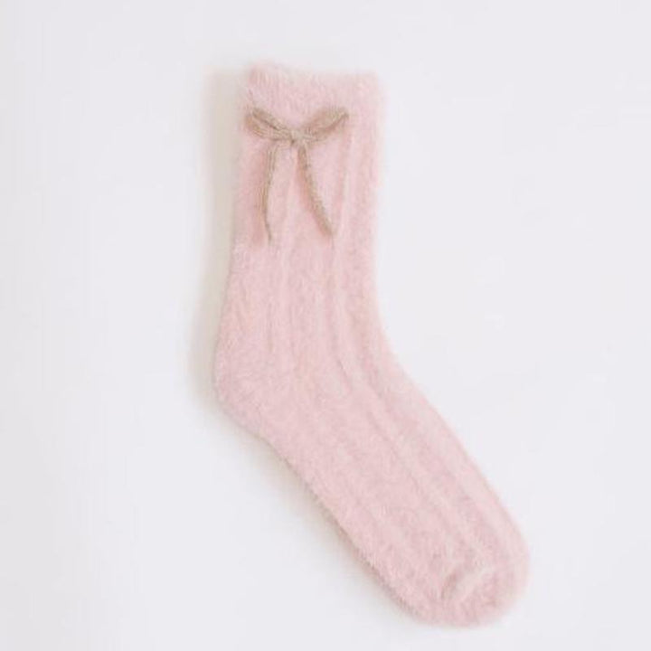 Lyla & Luxe Plush Bow Socks