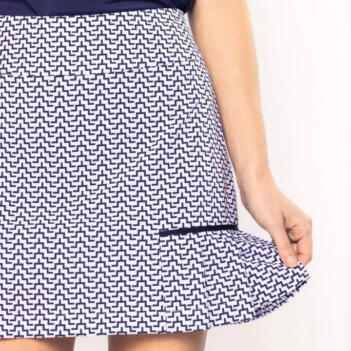 Golftini Fast Lane Performance Skort - Navy/White