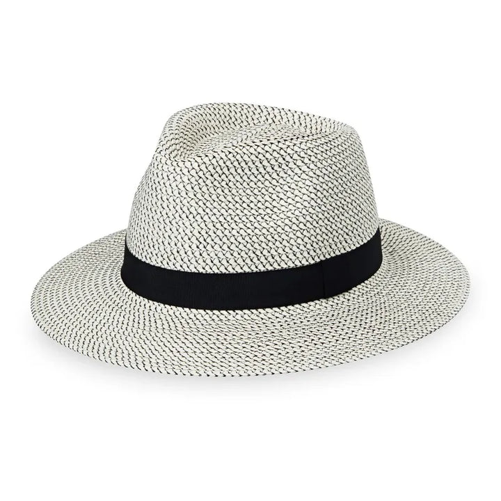 Wallaroo Petite Charlie Fedora - Ivory/Black