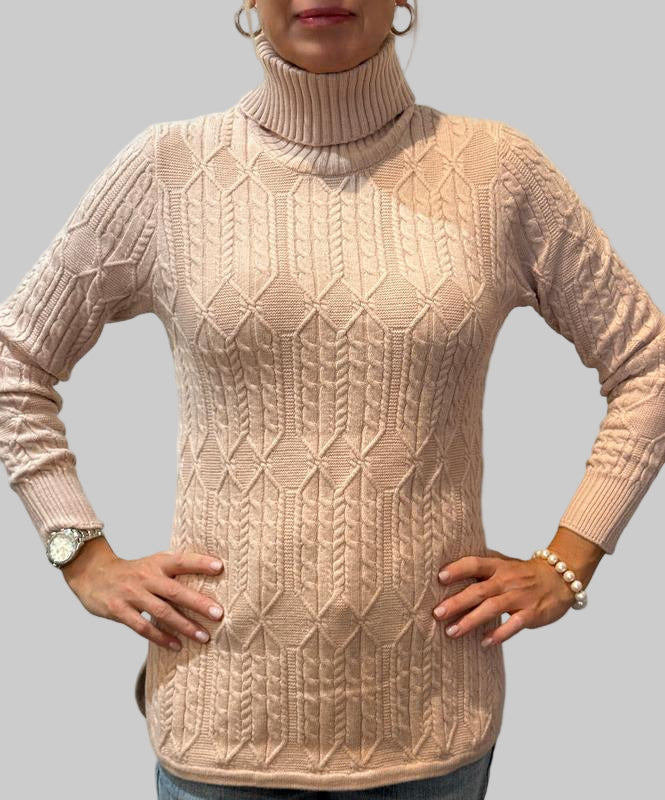 Atelier by Lyse Spenard Cowl Neck Sweater - Rose