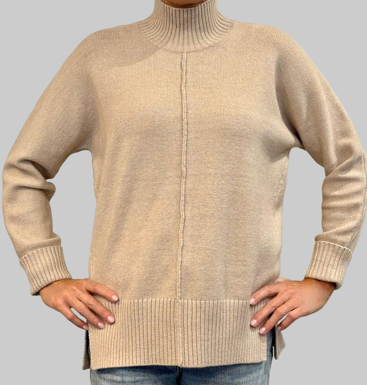 Atelier by Lyse Spenard Mock Neck Sweater - Whisper