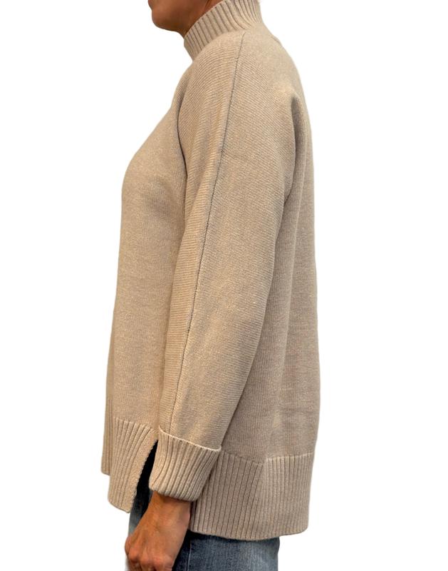 Atelier by Lyse Spenard Mock Neck Sweater - Whisper