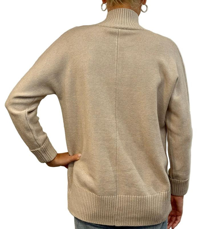 Atelier by Lyse Spenard Mock Neck Sweater - Whisper