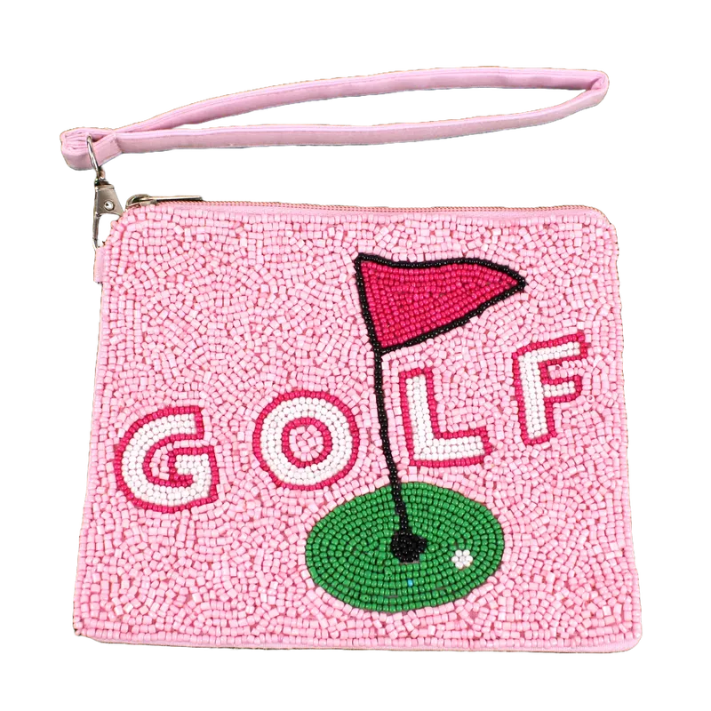 Best of Golf Beaddie Wristlet - Pink Flag