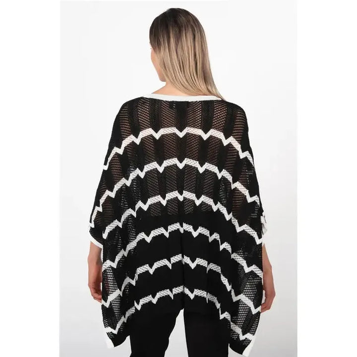 Atelier by Lyse Spenard Poncho - Black/White