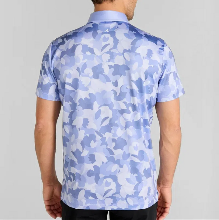 Redvanly Men's Fleurs Polo - Blue Lavender