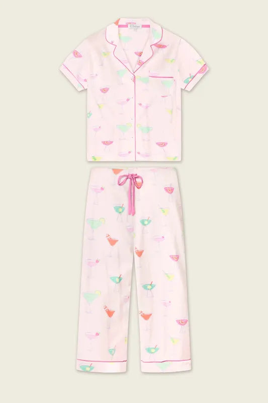 P.J. Salvage Whimsy Sip Happens Pajamas - Pink