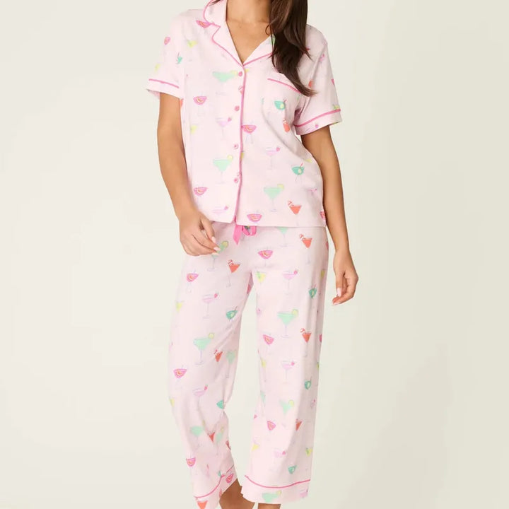P.J. Salvage Whimsy Sip Happens Pajamas - Pink