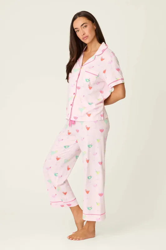P.J. Salvage Whimsy Sip Happens Pajamas - Pink