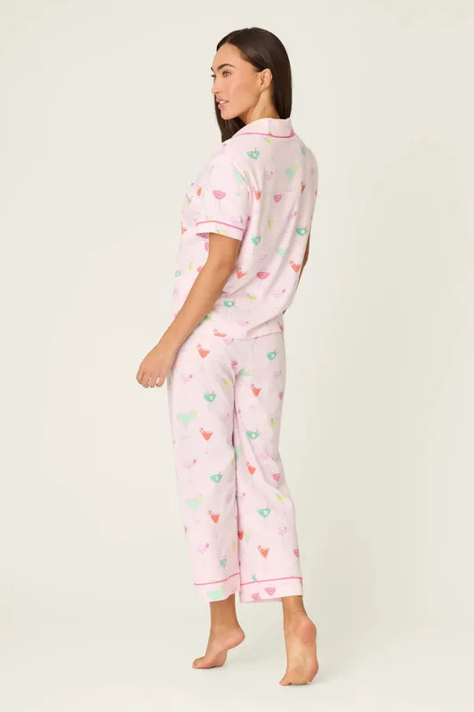 P.J. Salvage Whimsy Sip Happens Pajamas - Pink