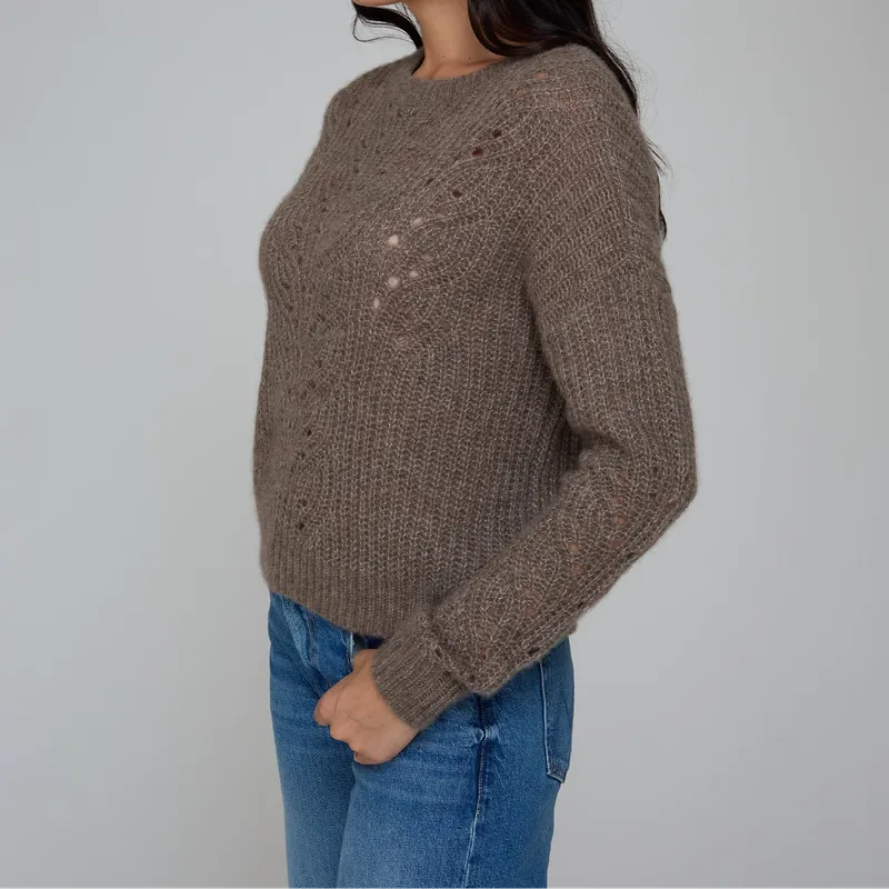 Autumn Cashmere Raglan Links Sweater - Rye