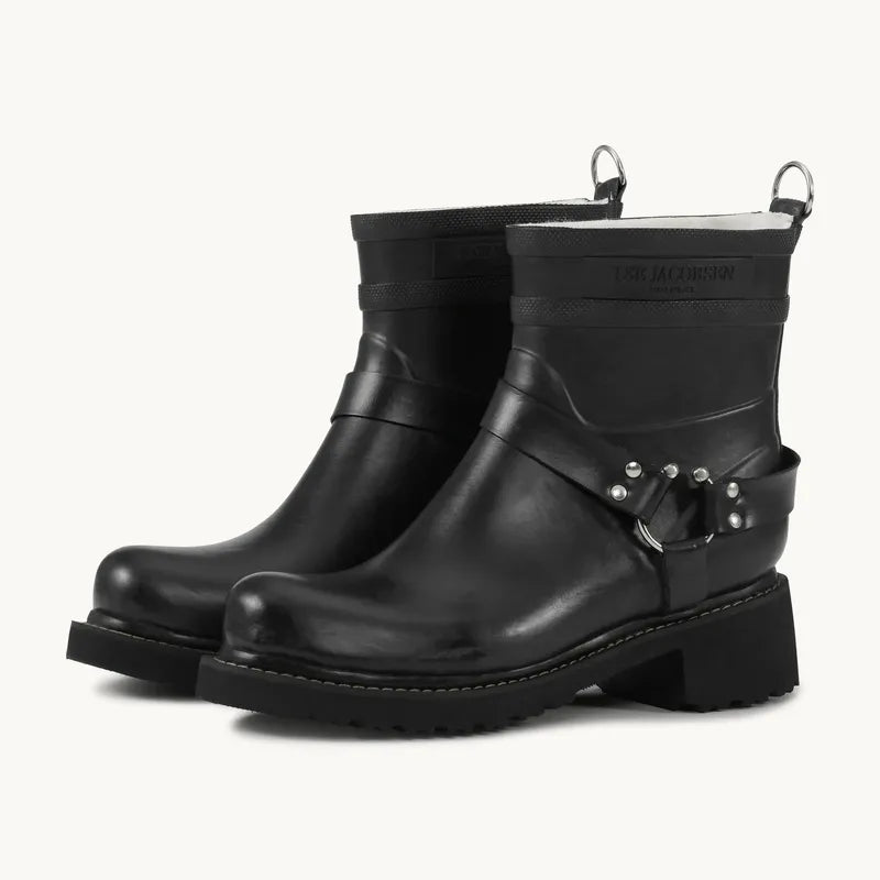 Ilse Jacobsen Biker Rubber Boots - Black