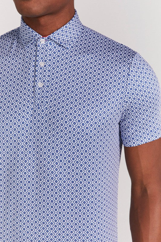 Redvanly Men's Harrow Polo - Mazarine Blue