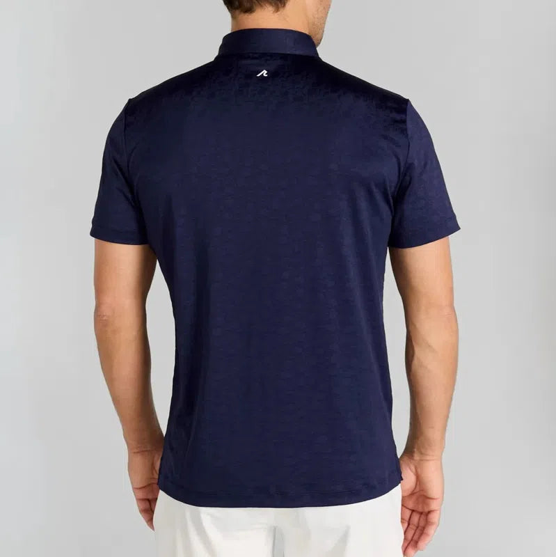Redvanly Men's Rodin Jacquard Polo - Midnight Navy