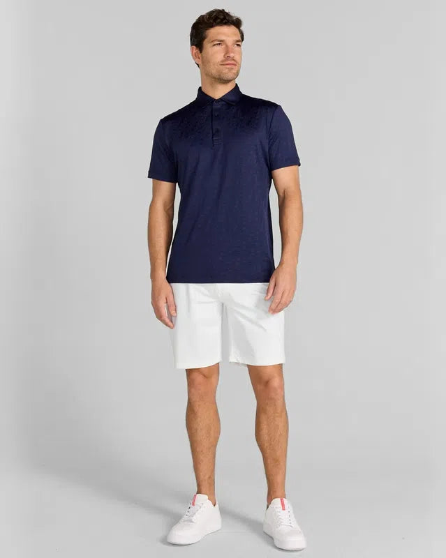 Redvanly Men's Rodin Jacquard Polo - Midnight Navy