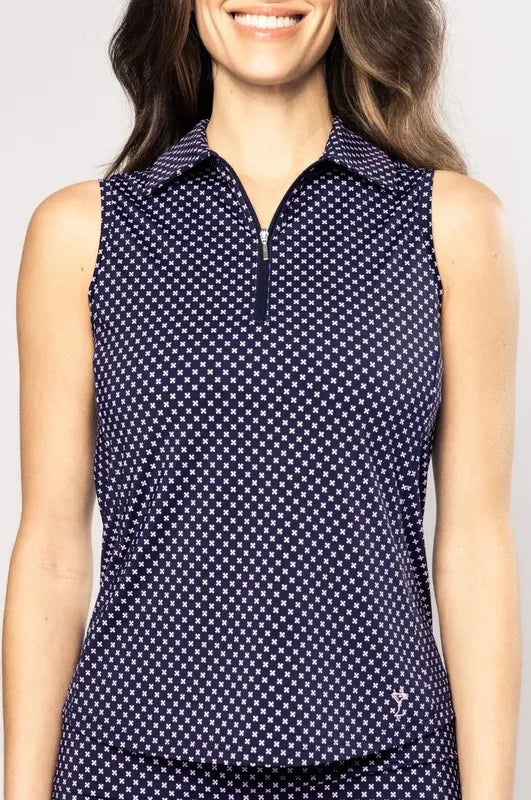 Golftini Cool Girl S/L Polo - Unstoppable (Navy/Pink)