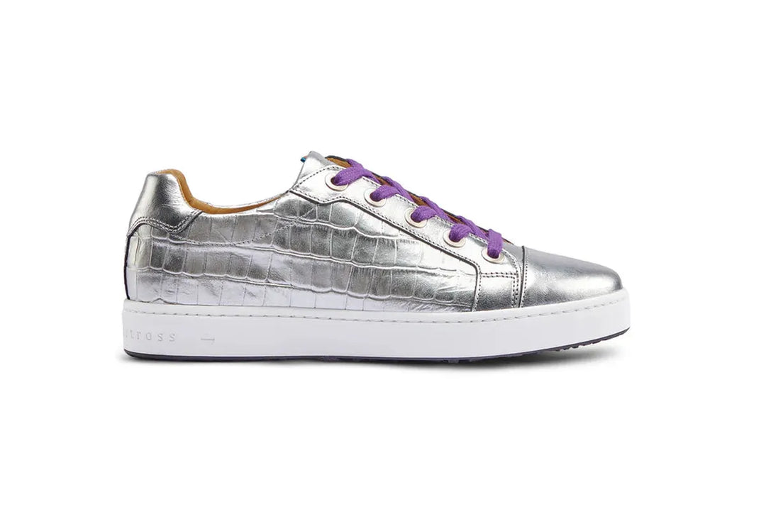 Royal Albartross Buckingham Shoe - Silver Croc