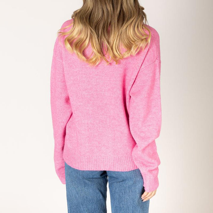 Lyla & Luxe Stella Heart Cardigan - Flamingo Pink