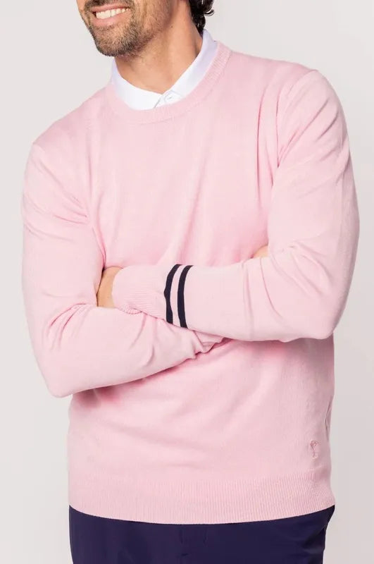 Golftini Men's Crewneck Sweater - Pink