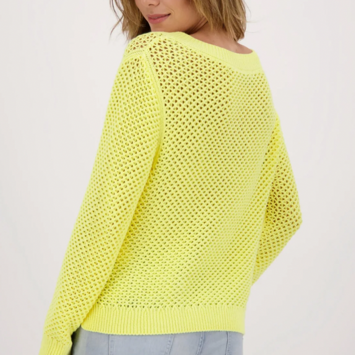 Monari V-Neck Sweater - Yellow