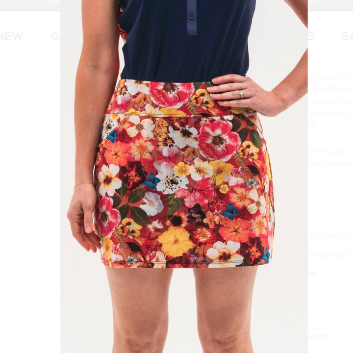 Foray Golf Pressed Floral Skort - Multicolour