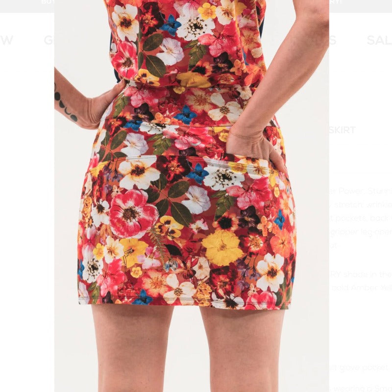 Foray Golf Pressed Floral Skort - Multicolour