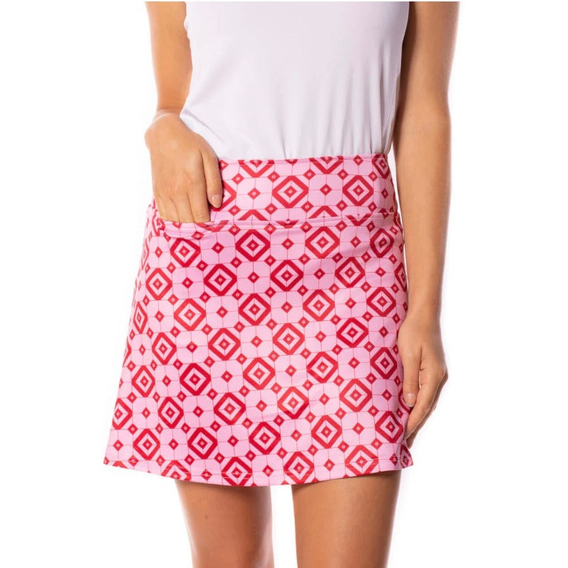 Golftini Say It Out Loud Pull-On Skort - Pink/Red