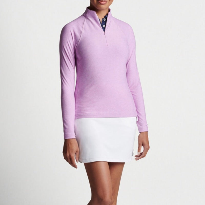 Peter Millar Melange Perth L/S Mock - Lavender