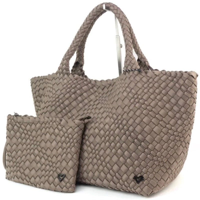 preneLOVE London Large Woven Tote - Buff