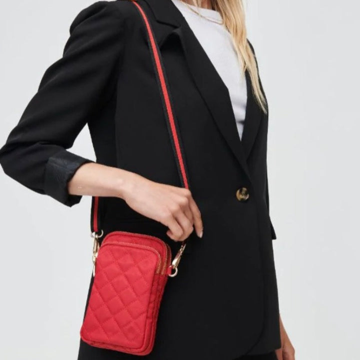 Sol and Selene Quilted Crossbody - Red