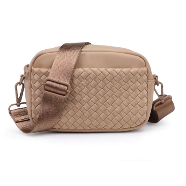 Sol and Selene Inspiration Woven Crossbody - Nude